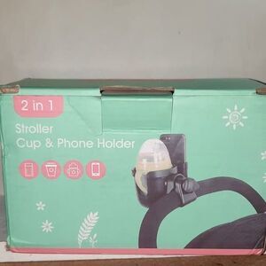 Stroller or Shopping Cart 2 n 1 Phone and Cup Holder